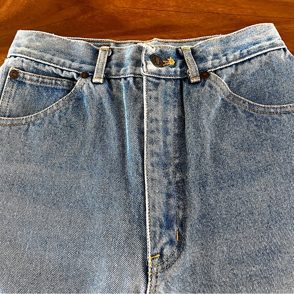 New York High Waist  Notched Ankle Jeans  100% Cotton Light Wash Size 7/8 - Picture 5 of 10